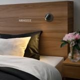  Đèn Đọc Sách Âm Vách Đầu Giường MotoM MBK022 Thân Ngắn Đế Tròn (φ100mm) – Khớp Xoay Gập Linh Hoạt Cao Cấp Chuẩn Khách Sạn Nhật Bản 