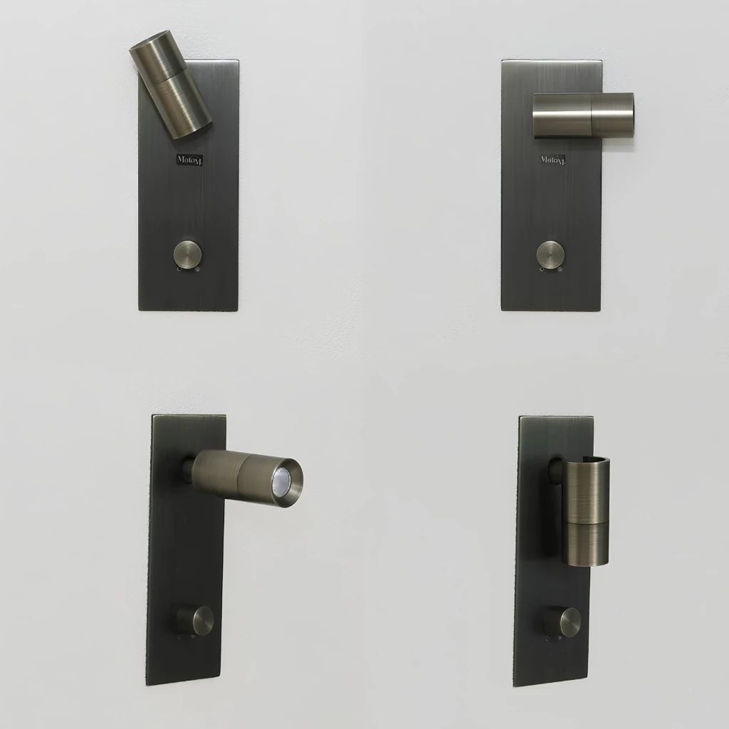  Đèn Đọc Sách Gắn Âm Đầu Giường Tích Hợp Điều Chỉnh Độ Sáng MotoM MBK023-DIM (3 Màu Tùy Chọn) – Xoay 320° Chuẩn Khách Sạn Nhật Bản 