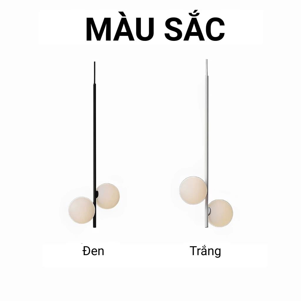  Đèn Thả Trần MotoM Sphere MPN034-2 (2 Bóng Φ100mm) – LED 7W 2700K (Treo Trần/Ray) 