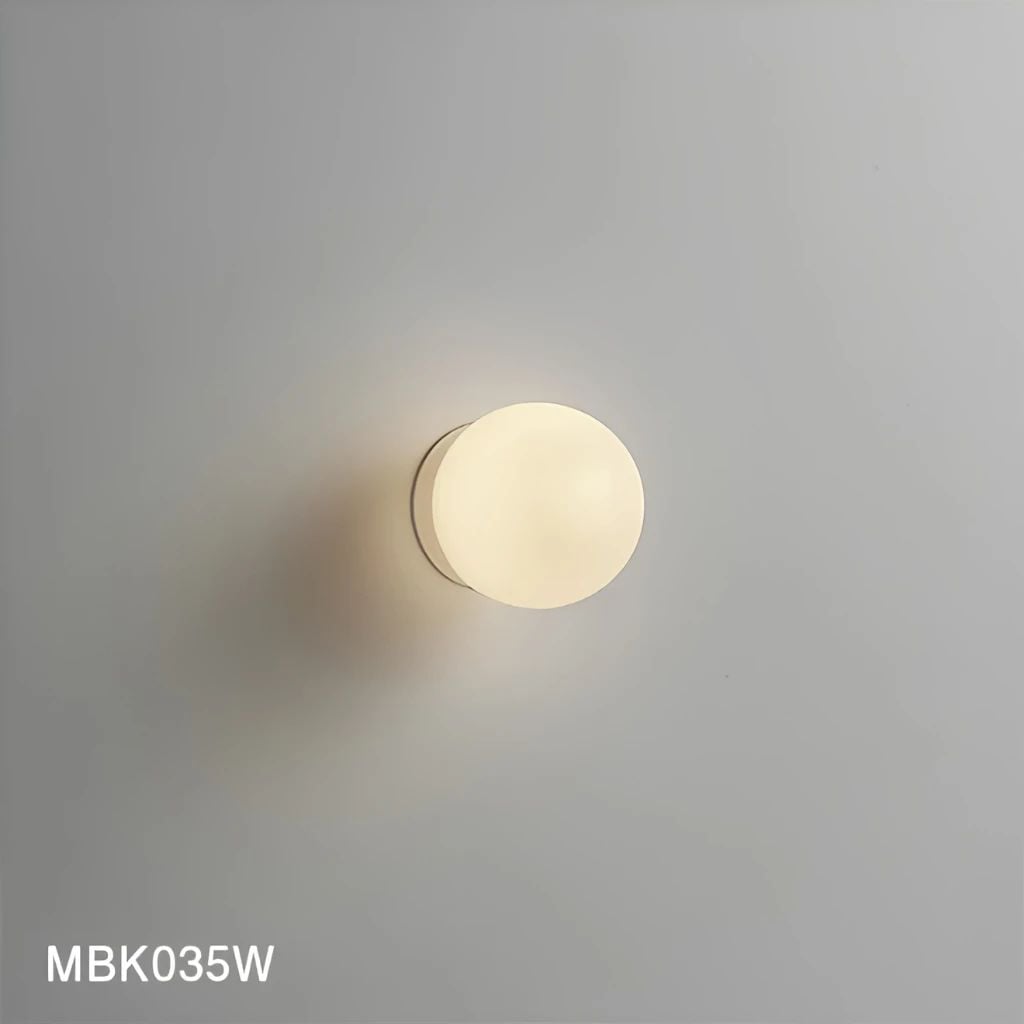  Đèn Tường Trang Trí 1 Bóng Thủy Tinh Tròn MotoM Sphere Φ65mm MBK035 – Đèn Treo Tường & Trần LED 2.5W Ánh Sáng Ấm 2700K 