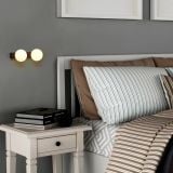  Đèn Tường Trang Trí 2 Bóng Thủy Tinh Tròn MotoM Sphere Φ65mm MBK036-2 – Đèn Treo Tường & Trần LED 5W Ánh Sáng Ấm 2700K 