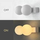  Đèn Tường Trang Trí 2 Bóng Thủy Tinh Tròn MotoM Sphere Φ65mm MBK036-2 – Đèn Treo Tường & Trần LED 5W Ánh Sáng Ấm 2700K 
