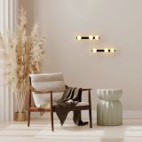  Đèn Tường Trang Trí 3 Bóng Thủy Tinh Tròn MotoM Sphere Φ65mm MBK037-3 – Đèn Treo Tường LED 7.5W Ánh Sáng Ấm 2700K 