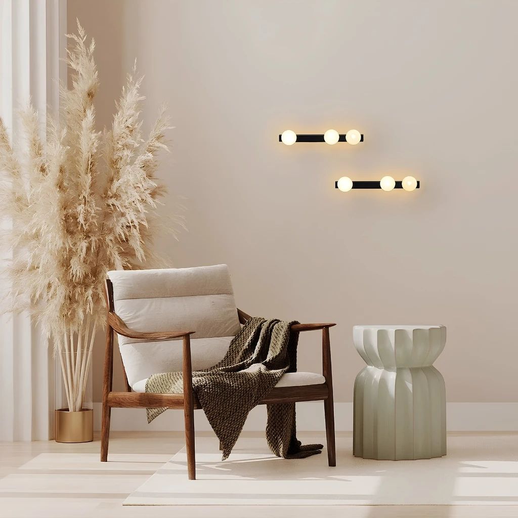  Đèn Tường Trang Trí 3 Bóng Thủy Tinh Tròn MotoM Sphere Φ65mm MBK037-3 – Đèn Treo Tường LED 7.5W Ánh Sáng Ấm 2700K 