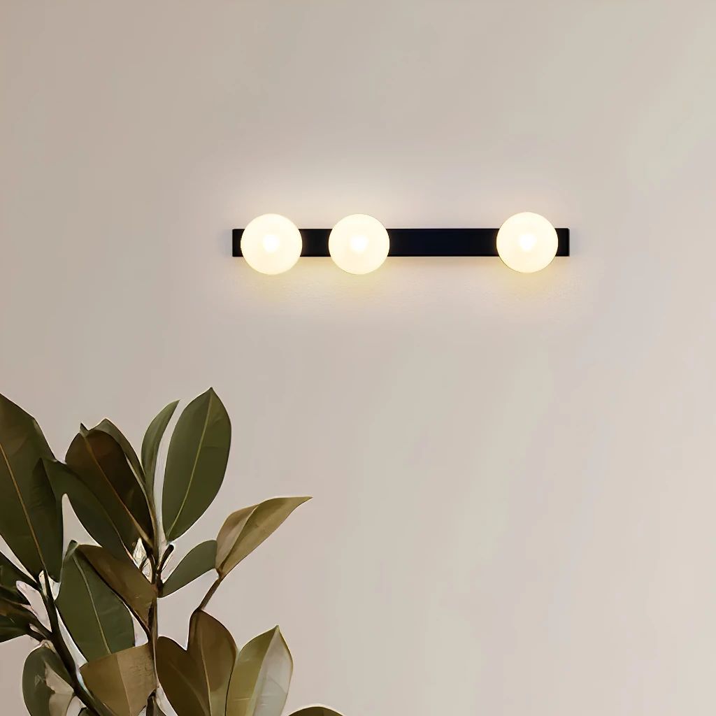  Đèn Tường Trang Trí 3 Bóng Thủy Tinh Tròn MotoM Sphere Φ65mm MBK037-3 – Đèn Treo Tường LED 7.5W Ánh Sáng Ấm 2700K 