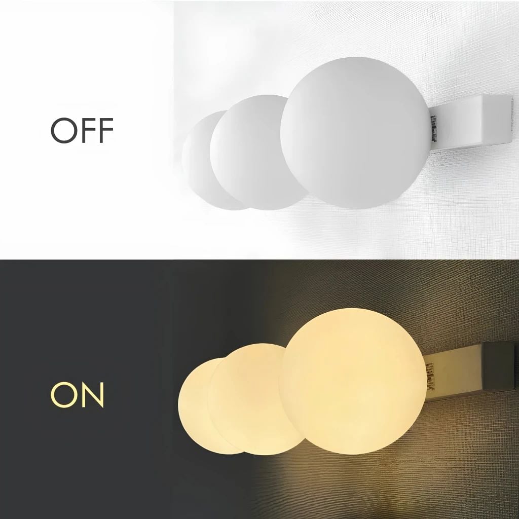  Đèn Gắn Tường MotoM Sphere MBK038-3 (3 Bóng Φ100mm) – LED 10.5W 2700K Móc Treo 