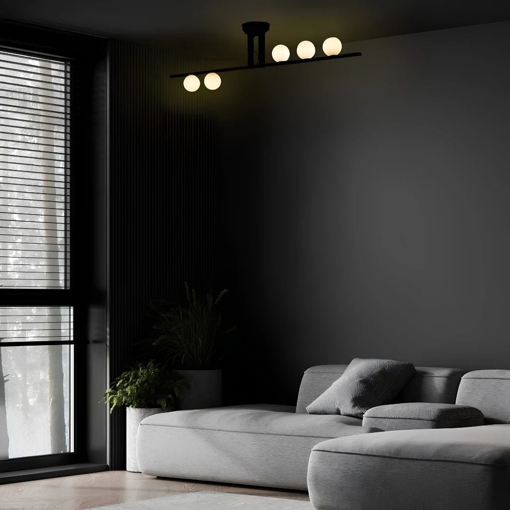  Đèn Ốp Trần MotoM Sphere MCL010-5 (5 Bóng Φ100mm) – LED 17.5W 2700K Khung Chữ T 