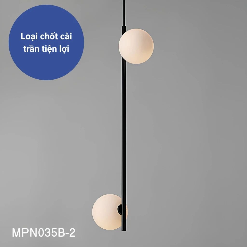 Den tha trang tri 2 bong thuy tinh tron MotoM Sphere MPN035-2 Nhat Ban