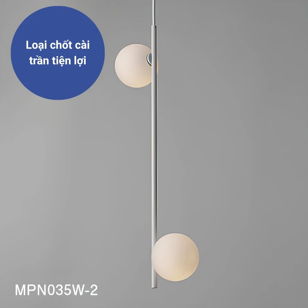 Den tha trang tri 2 bong thuy tinh tron MotoM Sphere MPN035-2 Nhat Ban