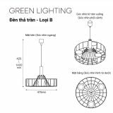  Đèn Thả Trồng Cây Green Lighting MotoM MPN070 – Tích Hợp 3 Chậu Cây, Kèm Bóng LED Filament 7W (Đen/Trắng) 