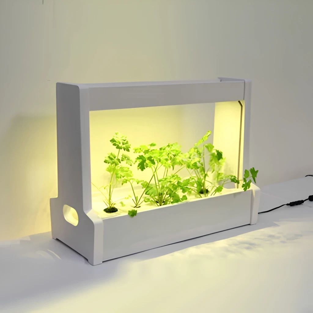  Đèn Trồng Rau Thủy Canh Trong Nhà Bằng Gỗ Tự Nhiên Akarina06 OMA06 MotoM – Chip LED 15W Cao Cấp Chuẩn Phong Cách Nhật Bản 
