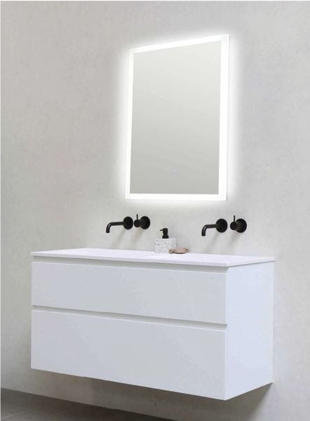  Gương chữ nhật có đèn tích hợp và tấm sưởi chống mờ GBK031V 