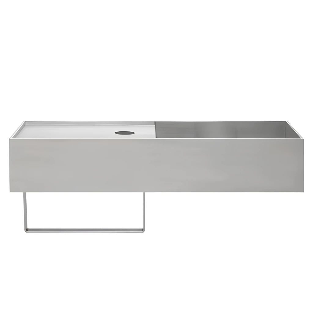  Chậu Rửa Tay Inox Treo Tường Miratap Tehachi Silver WA14111 – Inox 304 Xước Hairline, Siêu Nhỏ Gọn 350x120mm, Made In Japan 