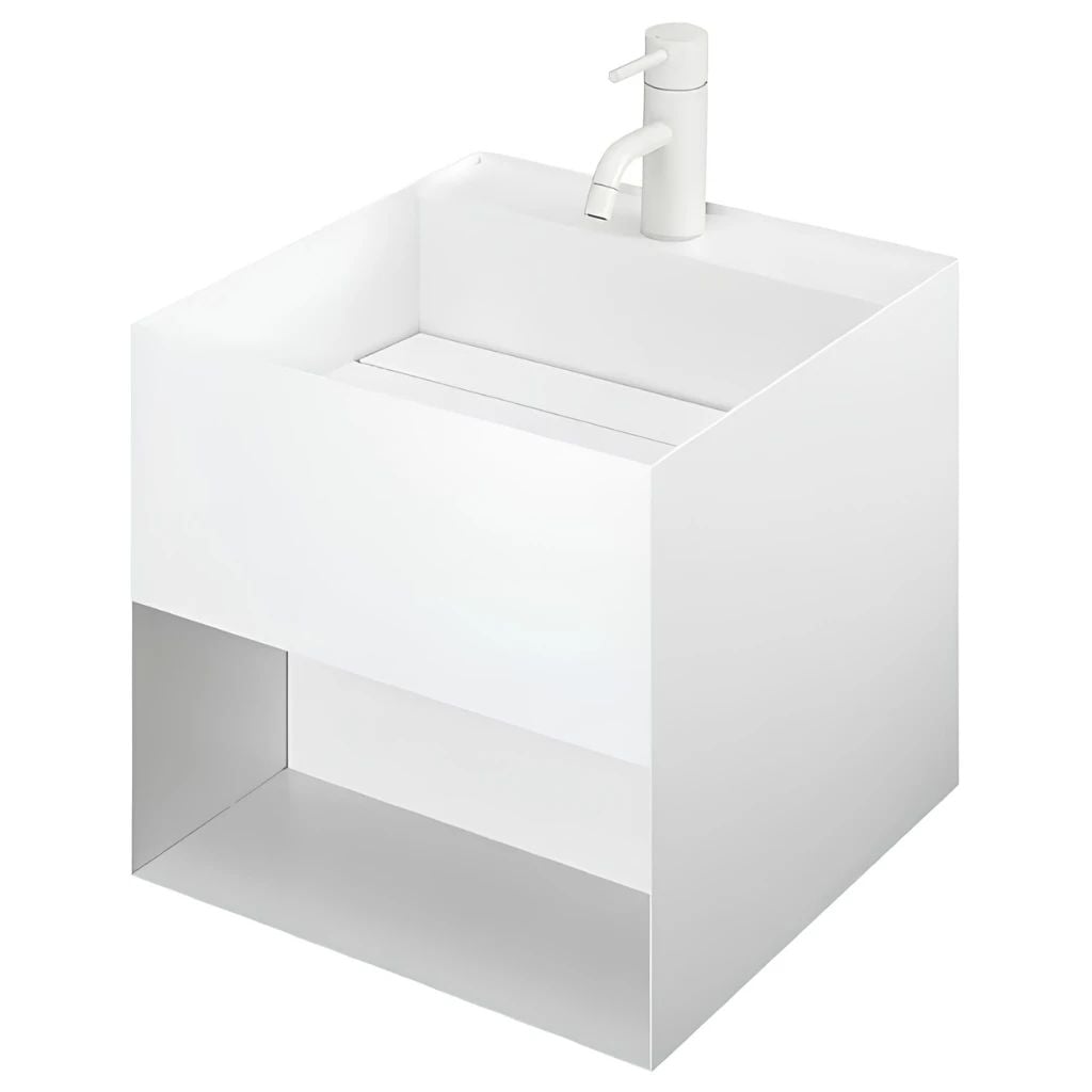 Chau rua tay inox treo tuong Miratap Cara 400 White WA28011 Nhat Ban