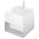  Chậu Rửa Tay Inox Treo Tường Miratap Cara 400 White WA28011 – Inox 304 Sơn Hybrid Trắng Mờ, Tích Hợp Hộc Tủ Đồ 13L, Made In Japan 