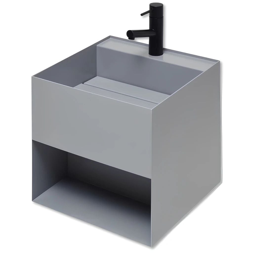  Chậu Rửa Tay Inox Treo Tường Miratap Cara 400 White WA28011 – Inox 304 Sơn Hybrid Trắng Mờ, Tích Hợp Hộc Tủ Đồ 13L, Made In Japan 