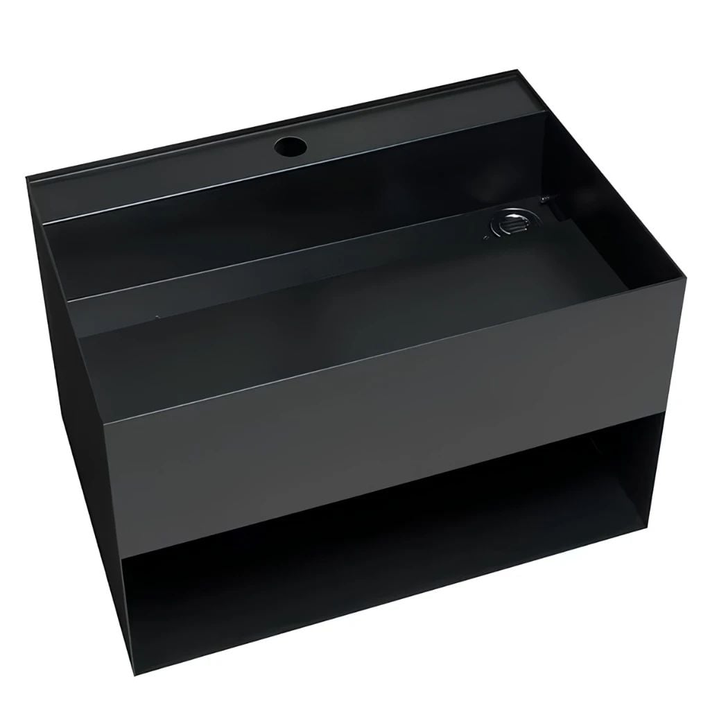 Chau lavabo inox treo tuong Miratap Cara 600 WA28041 mau den Nhat Ban