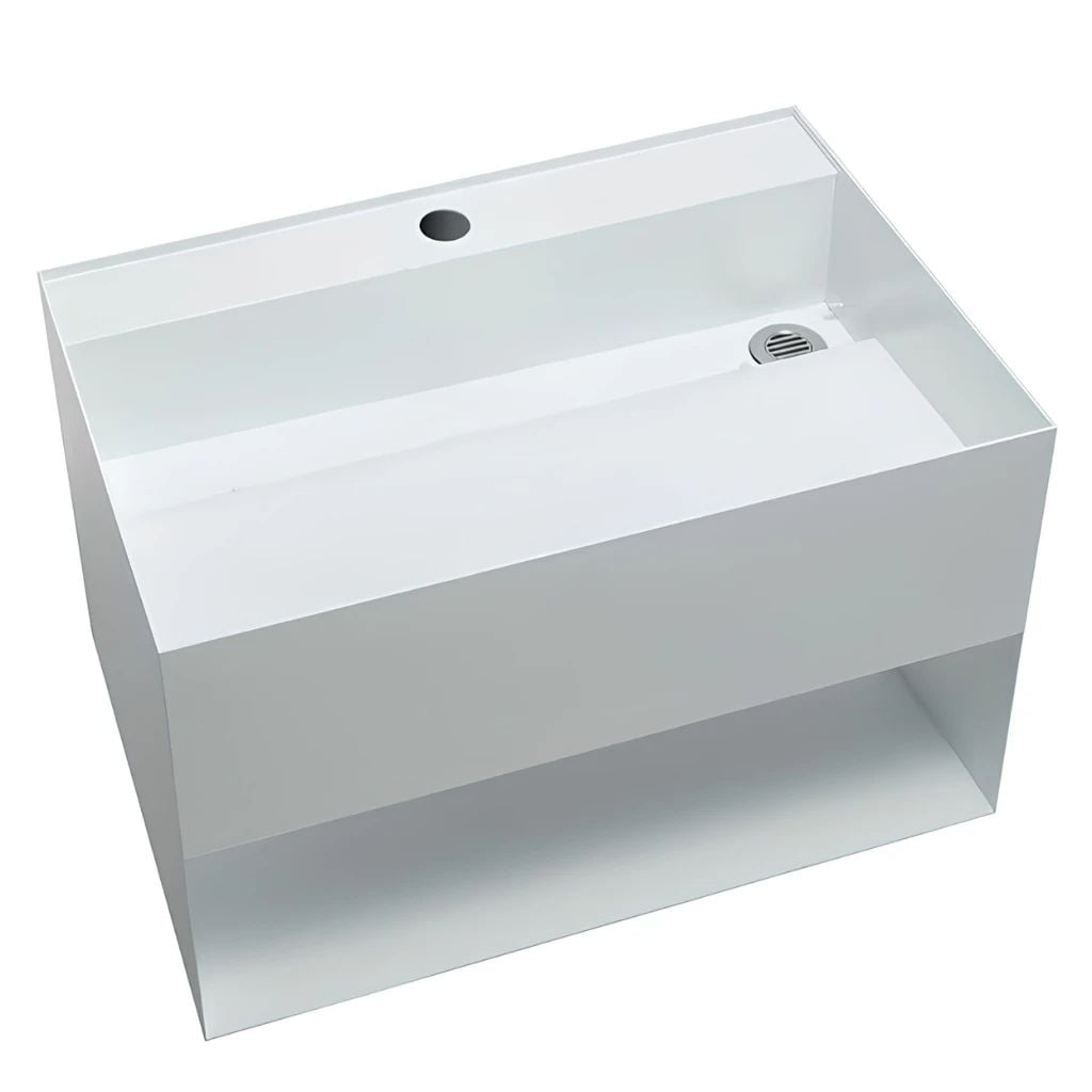  Chậu Lavabo Inox Treo Tường Miratap Cara 600 WA28041 Màu Đen – Inox 304 Phủ Sơn Mờ Hybrids, Tích Hợp Hộc Đồ, Made In Japan 