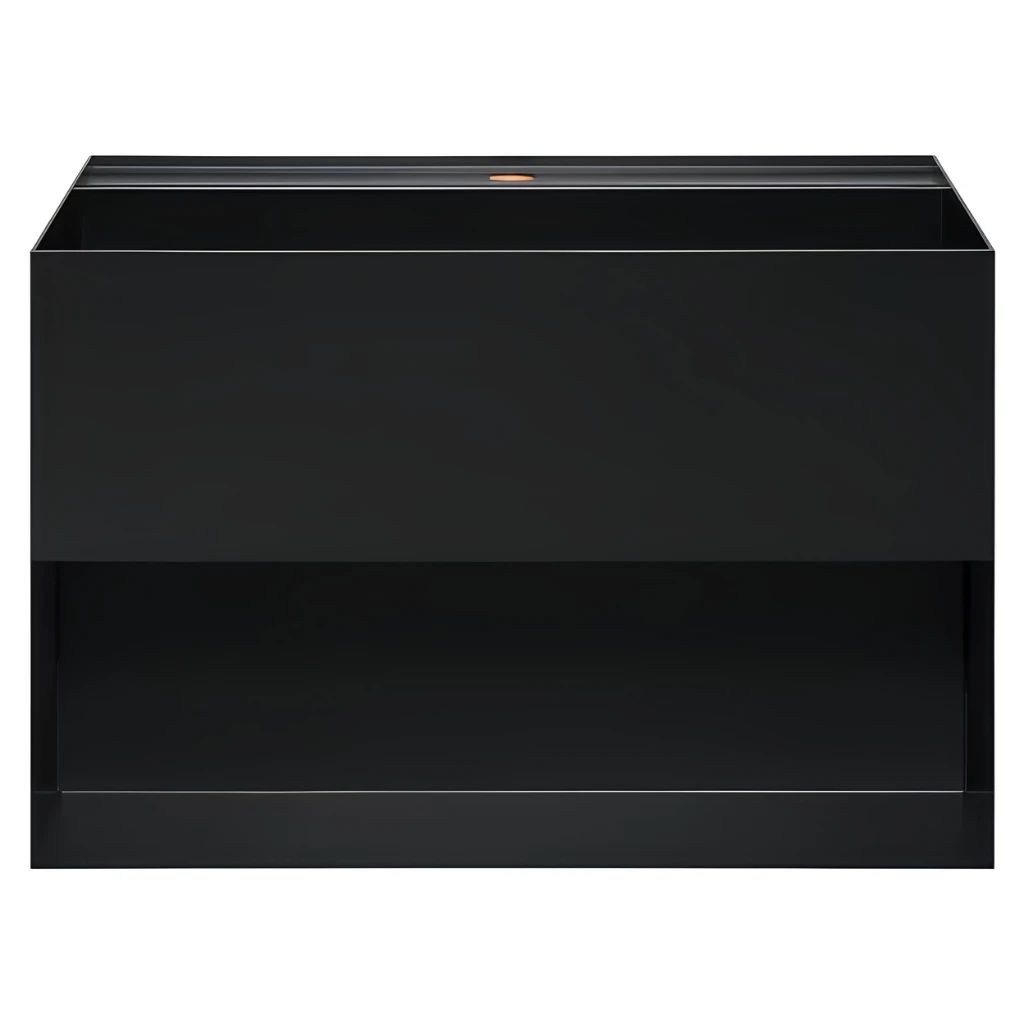  Chậu Lavabo Inox Treo Tường Miratap Cara 600 WA28041 Màu Đen – Inox 304 Phủ Sơn Mờ Hybrids, Tích Hợp Hộc Đồ, Made In Japan 