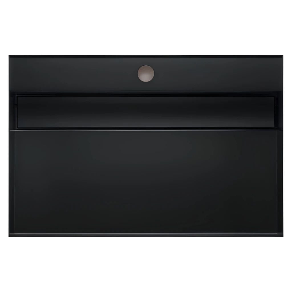  Chậu Lavabo Inox Treo Tường Miratap Cara 600 WA28041 Màu Đen – Inox 304 Phủ Sơn Mờ Hybrids, Tích Hợp Hộc Đồ, Made In Japan 