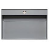  Chậu Lavabo Inox Treo Tường Miratap Cara 600 WA28041 Màu Đen – Inox 304 Phủ Sơn Mờ Hybrids, Tích Hợp Hộc Đồ, Made In Japan 