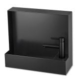  Chậu Rửa Tay Inox Treo Tường Miratap Pratico R WA28261 Màu Đen – Inox 304 Sơn Tĩnh Điện, Siêu Nhỏ Gọn Lỗ Vòi φ25mm, Made In Japan 