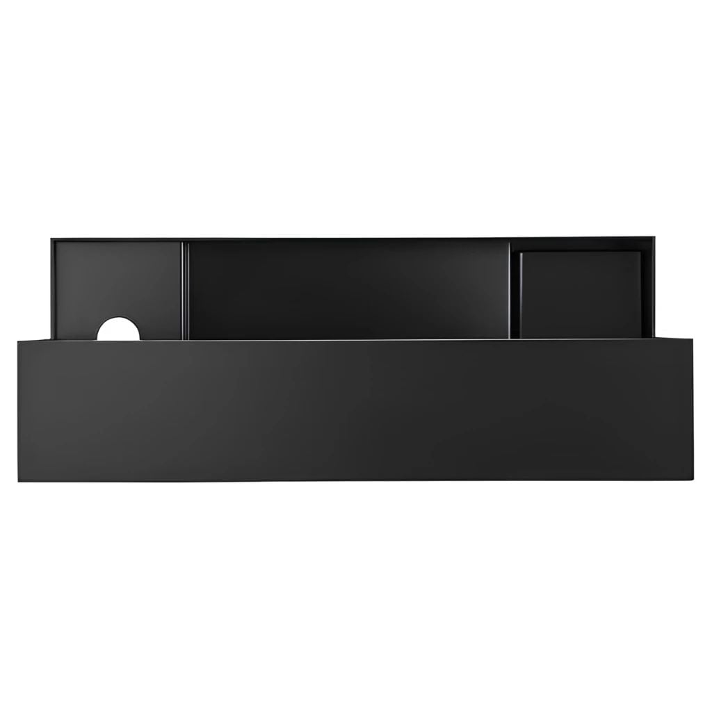  Chậu Rửa Tay Inox Treo Tường Miratap Pratico R WA28261 Màu Đen – Inox 304 Sơn Tĩnh Điện, Siêu Nhỏ Gọn Lỗ Vòi φ25mm, Made In Japan 