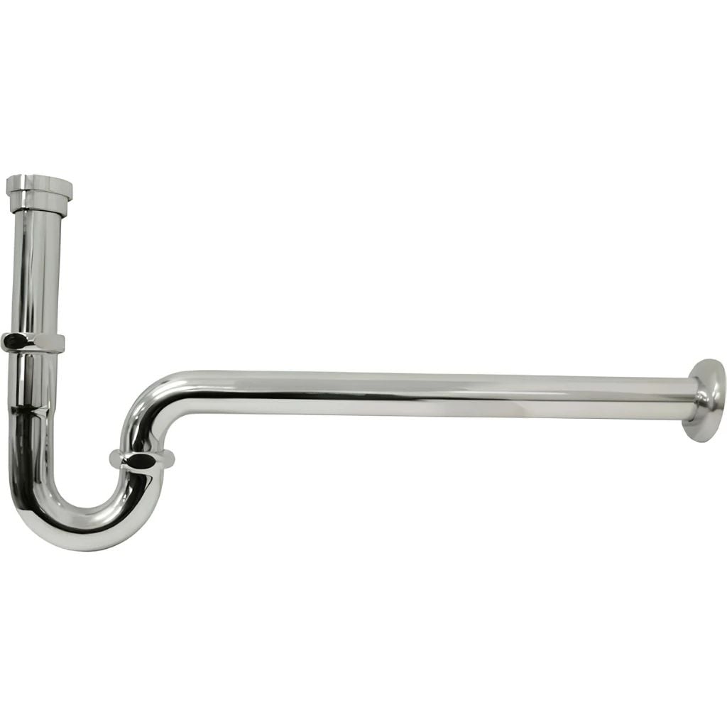  Bộ Xả Nắp Chặn Và Ống Thải Chữ P Màu Đen Miratap WA34011P (Thoát Tường) – Dành Cho Chậu Lavabo Không Xả Tràn, Nhập Khẩu Nhật Bản & Ý 