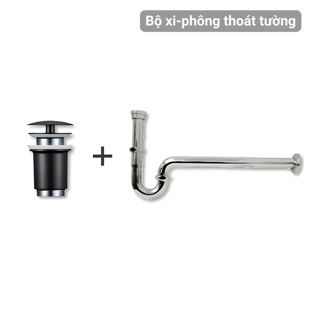 Bo xa nap chan va ong thai chu P mau den Miratap WA34011P Nhat Ban Y