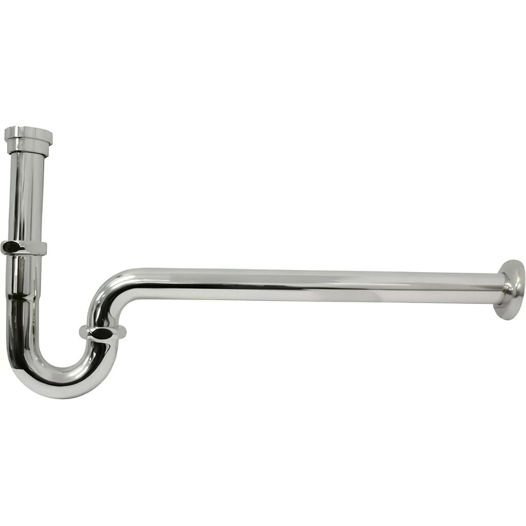  Bộ Xả Nắp Chặn Và Ống Thải Chữ P Màu Đen Miratap WA34011P (Thoát Tường) – Dành Cho Chậu Lavabo Không Xả Tràn, Nhập Khẩu Nhật Bản & Ý 
