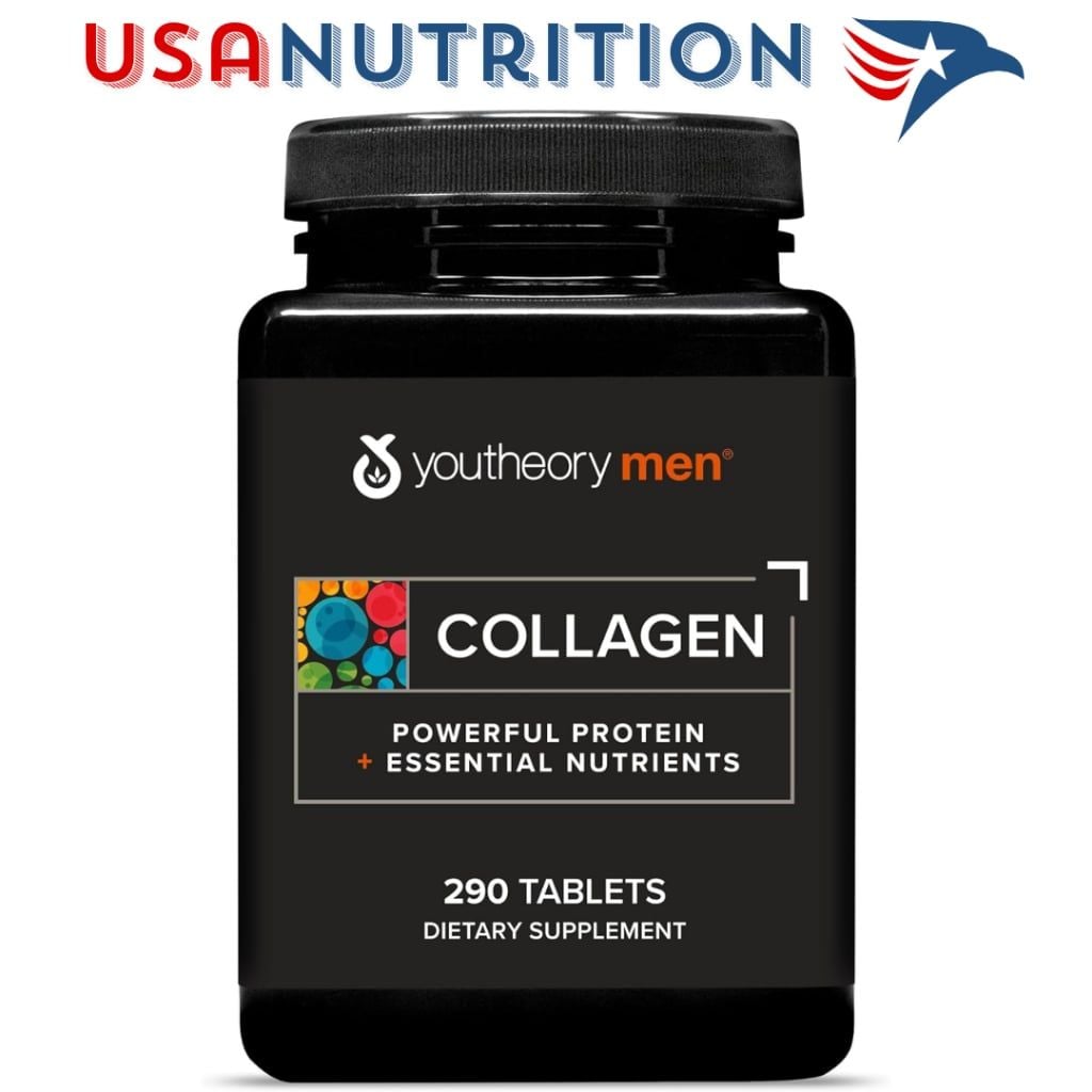 [CHÍNH HÃNG WEB] 5000mg Collagen + Essential Nutrients 290 viên :  Youtheory Men dành cho nam giới