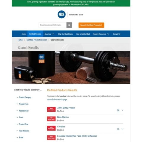  Grass-Fed Whey Protein Isolate tạo ngọt tự nhiên chứng nhận NSF Sport: Biosteel 