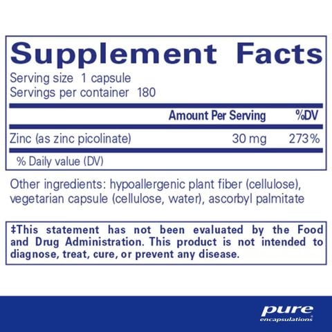  Kẽm Zinc Picolinate 30mg chứng nhận NSF : Nestle 