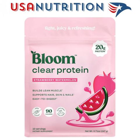  Clear Protein Whey Protein Isolate + Collagen Peptides : Bloom bổ sung đạm trái cây 