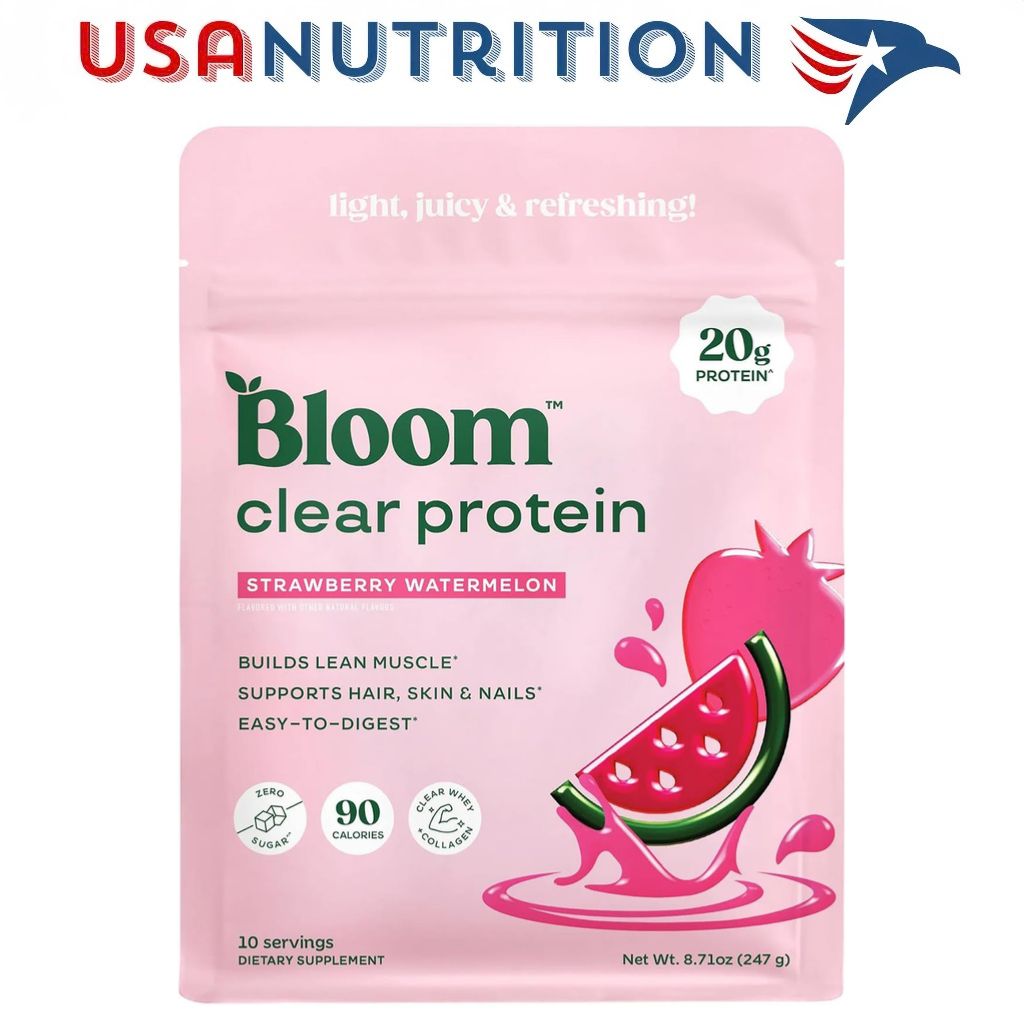 Clear Protein Whey Protein Isolate + Collagen Peptides : Bloom bổ sung đạm trái cây