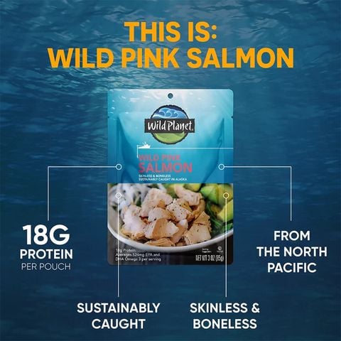  Cá hồi hồng hoang dã Pink Salmon: Wild Planet 1 gói lẻ 85g 