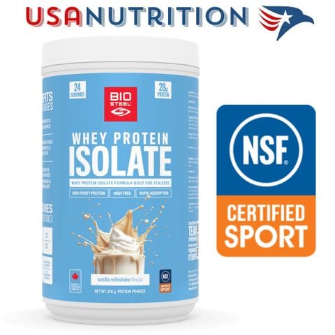  Grass-Fed Whey Protein Isolate tạo ngọt tự nhiên chứng nhận NSF Sport: Biosteel 