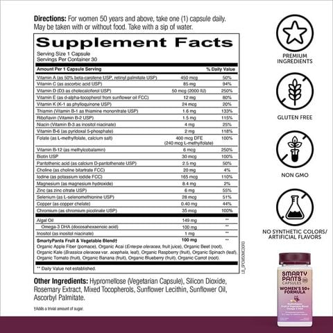  Vitamin cho nữ giới cao tuổi Unilever SmartyPants Women's 50+ 