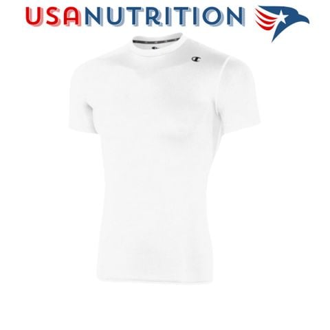  Champion Short Sleeve Compression Tee : Áo thun co giãn thể thao White 