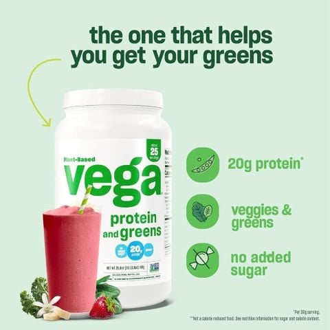  Đạm thực vật rau xanh tốt nhất thế giới Vega Protein + Greens 20g protein : gói chiết 