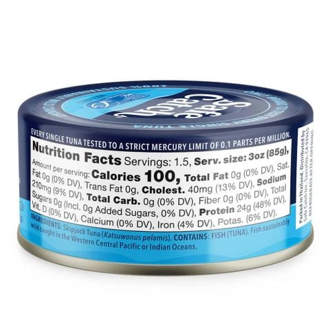  Cá ngừ hoang dã thủy ngân thấp Elite Wild Tuna: Safe Catch hộp lẻ 142g 