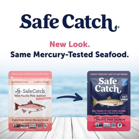  Cá hồi thủy ngân thấp Pink Salmon: Safe Catch 1 gói lẻ 85g 