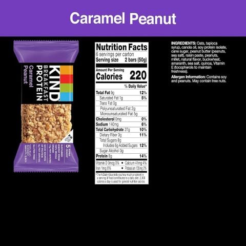  Breakfast Protein Bar đến từ KIND - công ty bánh dinh dưỡng lớn nhất thế giới : Hộp 12 thanh 