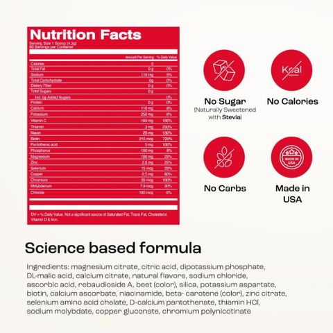  90 lần dùng Bột điện giải không đường tốt nhất 2024 Forbes bình chọn : Key Nutrients 