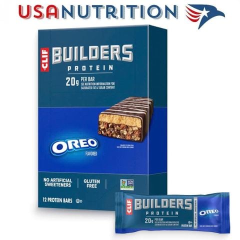  Bánh dinh dưỡng thể thao CLIF Builders Protein Bar : Hộp 12 thanh đủ vị 