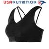 Champion Contour V-Neck Bra Top: Áo bra thể thao Black