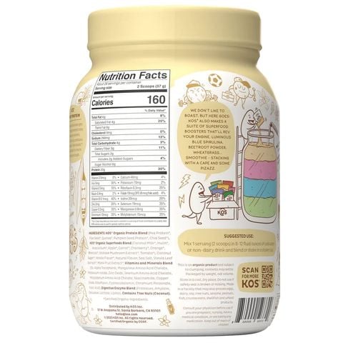  Đạm thực vật tốt nhất thế giới KOS Superfood Plant Protein : 20g protein 28 lần dùng 