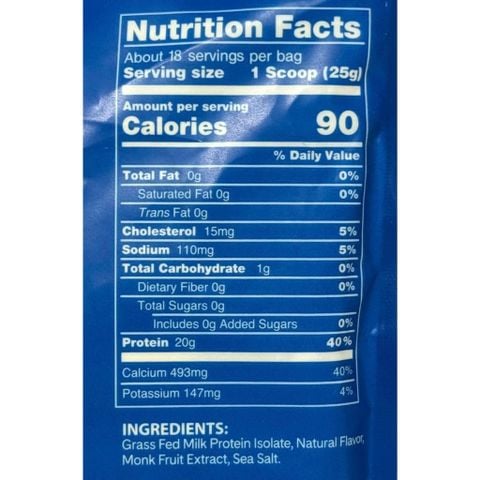  Milk Protein Isolate chứng nhận Truly Grass-Fed 454g 18 lần dùng : ICONIC 