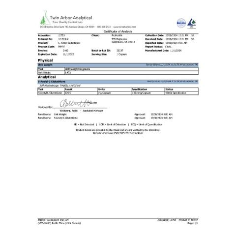  S-Acetyl Glutathione 300mg 60 viên Prohealth kiểm nghiệm độc lập : chống oxy hoá, tăng cường miễn dịch, bảo vệ gan 