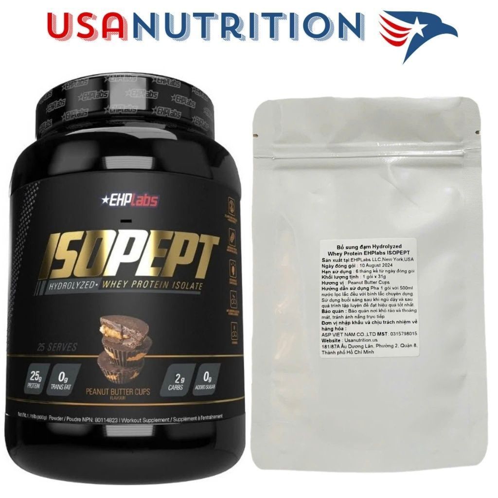 Hydrolyzed Whey Protein EHPlabs ISOPEPT Thuỷ phân hấp thu nhanh : gói chiết